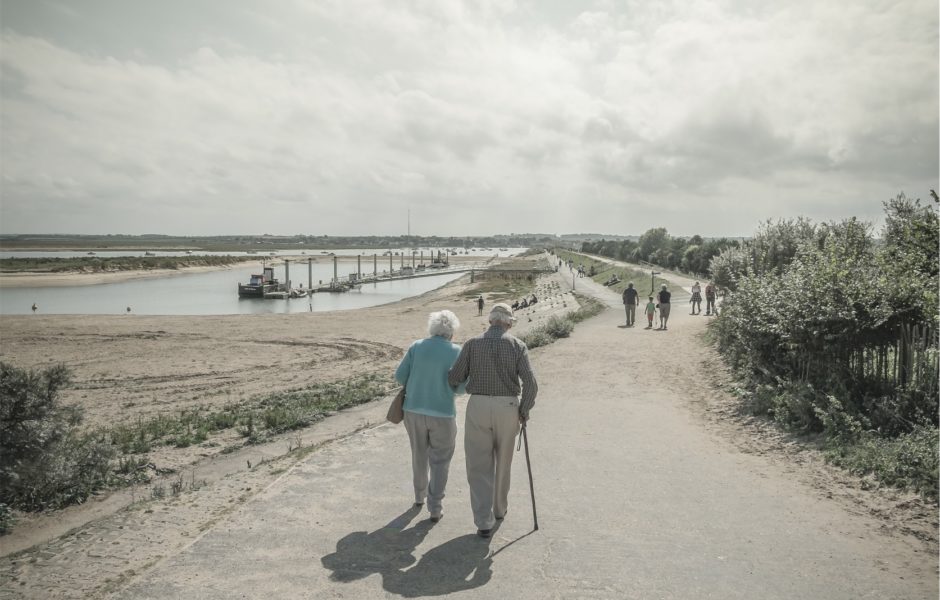 The secret to a long lasting marriage -sweet old couple holding hands